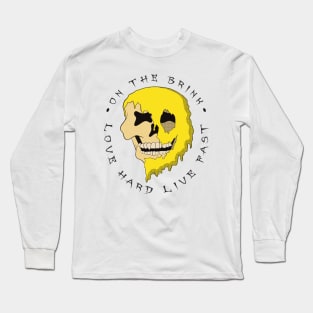 On The Brink - Love Hard Live Fast - Melting Skull - Yellow Version Long Sleeve T-Shirt